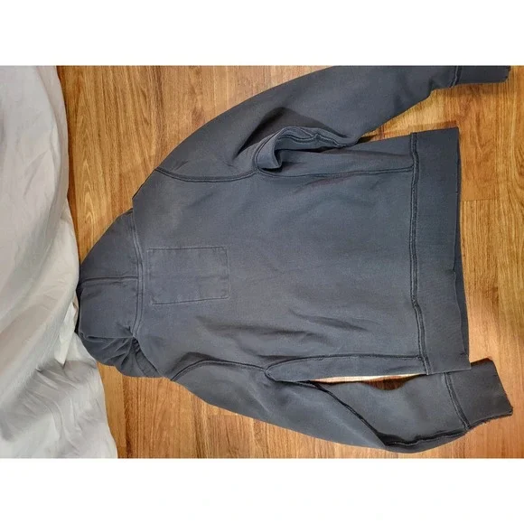 Abercrombie & Fitch Men's XL Hoodie Muscle Blue Y2K Faded Distressed NY - Picture 5 of 5